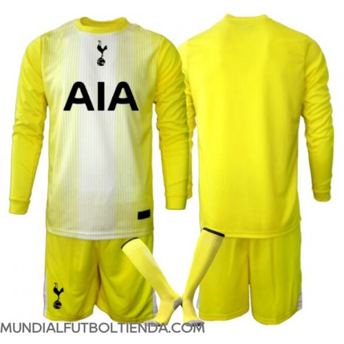 Camiseta Tottenham Hotspur Portero Tercera Equipación Replica 2025-26 para niños mangas largas (+ Pantalones cortos)